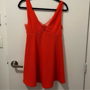 Red mini dress, size: M